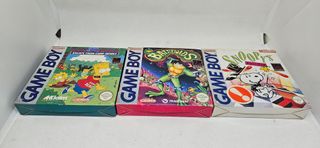 Cajas Game Boy: Simpsons, Battletoads, Snoopy