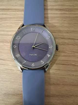 Reloj Pantone Azul y Plateado Mujer