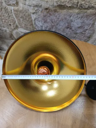 Lámpara de techo colgante metal negra y dorada