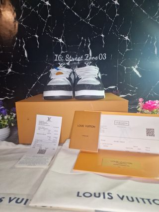 Louis Vuitton Trainer Scarpe Uomo Nero Bianco