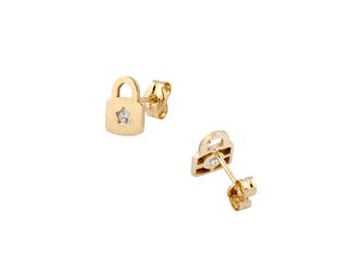 pendientes oro 18k con piedra con circonita