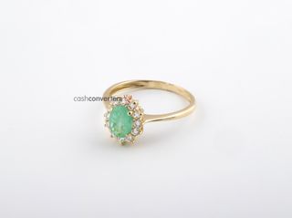 anillo oro 18k con piedra con circonita