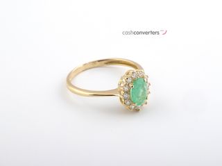 anillo oro 18k con piedra con circonita