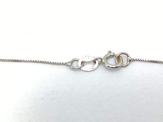 collar oro 18k con piedra con diamante 22.5cm