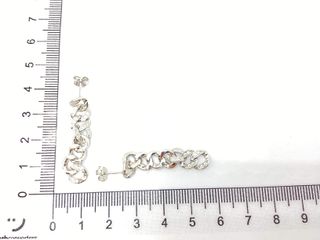 pendientes plata 925mm con piedra con circonita