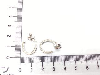 pendientes plata 925mm con piedra con circonita