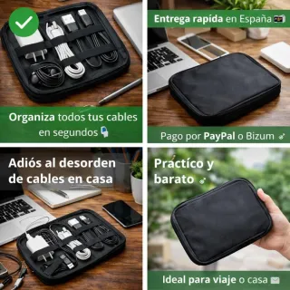 Organizador de cables práctico y portátil