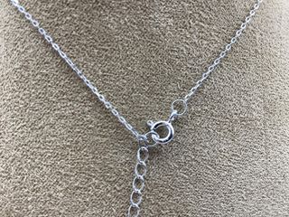 cadena plata 925mm con piedra con circonita 19 2.5cm