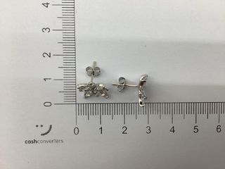 pendientes plata 925mm con piedra con circonita