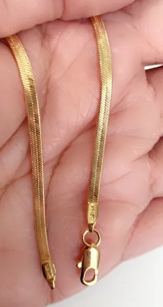 Cadena Snake chapada en oro 18klt