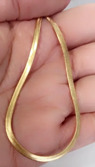 Cadena Snake chapada en oro 18klt