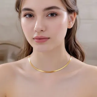 Cadena Snake chapada en oro 18klt