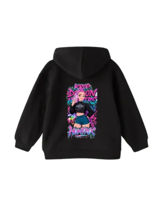 Sudadera Negra con Estampado Hunters