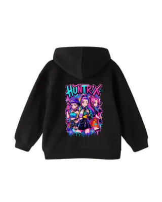 Sudadera Negra con Estampado Hunters