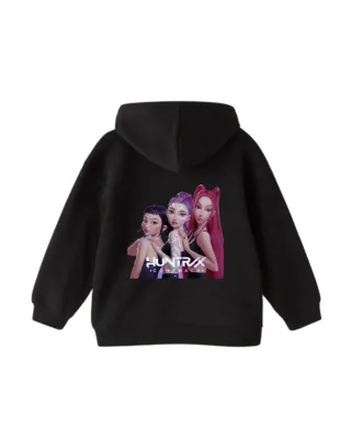 Sudadera Negra con Estampado Hunters