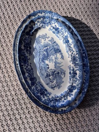 Set 2 Fuentes La Cartuja Ceilan Azul