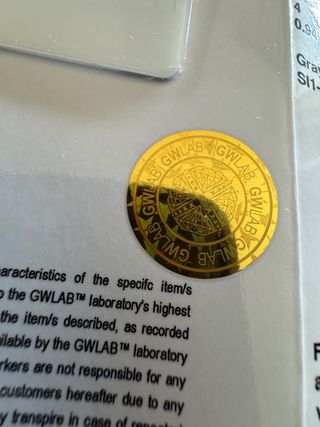 4 Diamantes GWLAB 0.94ct SI1-SI2 Gris