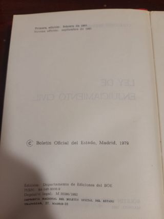 Ley de Enjuiciamiento Civil BOE 1982