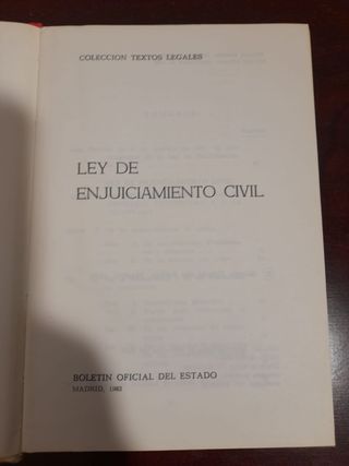 Ley de Enjuiciamiento Civil BOE 1982