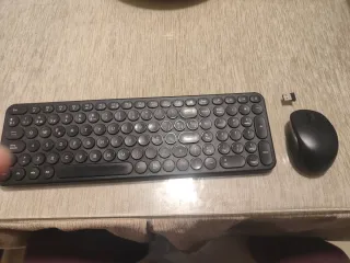 Teclado y Ratón Inalámbrico Negro