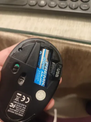 Teclado y Ratón Inalámbrico Negro