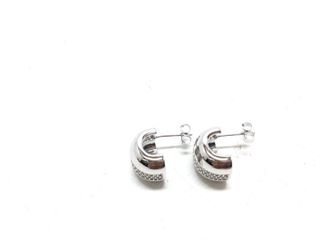 pendientes plata 925mm con piedra con circonita