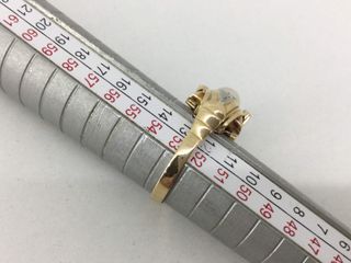 anillo oro 18k con piedra con perla