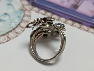 Anillo Plata con Piedras Preciosas