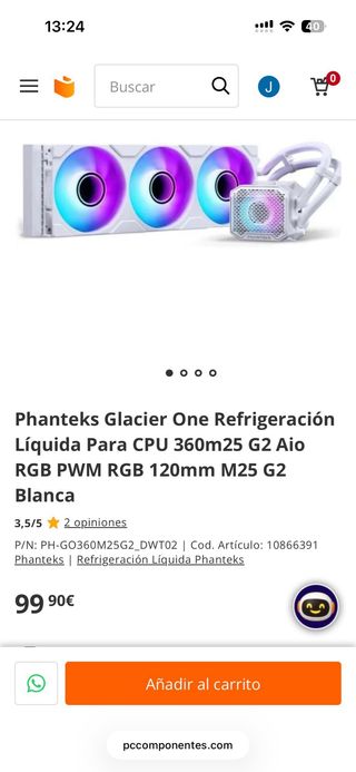 Refrigeración Líquida Phanteks Glacier One 360