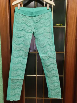 Leggings Mujer Encaje Talla M