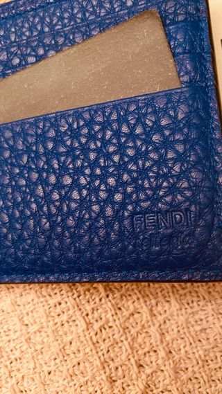 Portafoglio Fendi in pelle marrone e verde