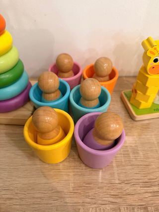 Juguetes de madera para bebés 1-3 años