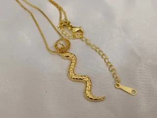 Collar Serpiente Baño Oro 18k Acero inoxidable
