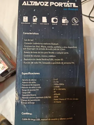 Altavoz Portátil Bluetooth Multicolor