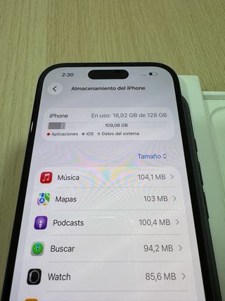 iPhone 16 Negro 128GB nuevo