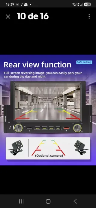 Radio Coche MP5 CarPlay Android Auto 6.2  1din