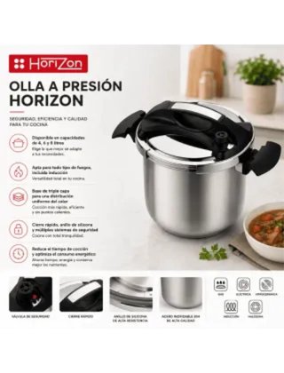 Olla a presión 6 litros horizon nueva a estrenar