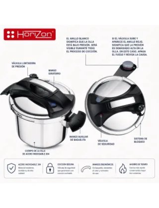Olla a presión 6 litros horizon nueva a estrenar