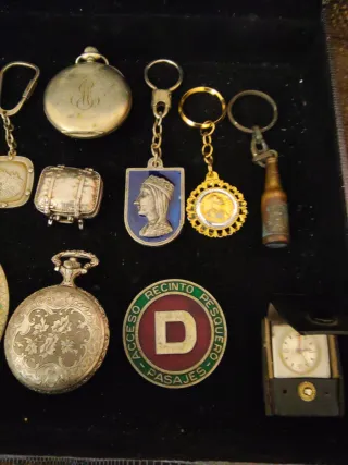 Reloj de bolsillo llaveros insignias