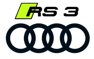 6 Pegatinas RS3 varias medidas y aros Audi