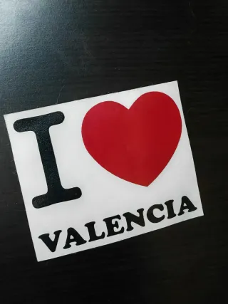 Pegatina I Love Valencia personalizables
