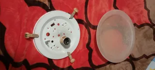 Lote de tres plafones de techo redondos blancos
