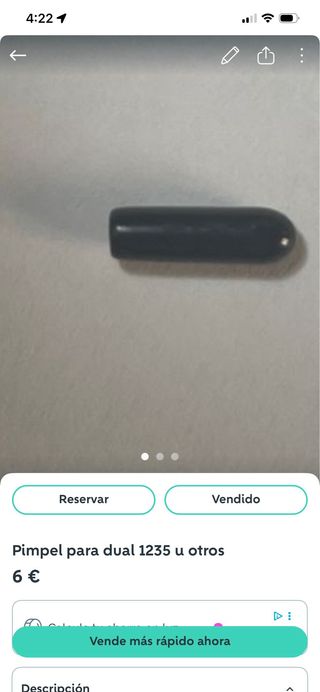 Pimpel pieza para tocadiscos dual y otros.