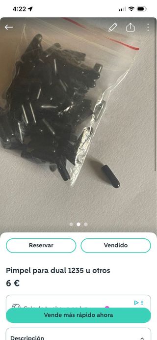 Pimpel pieza para tocadiscos dual y otros.