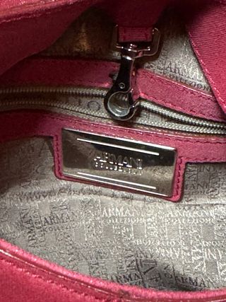 Bolso Armani Collezioni color fresa de Piel