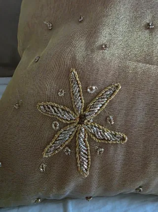 Federa cuscino arredo colore oro