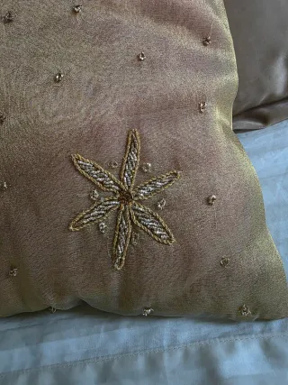 Federa cuscino arredo colore oro