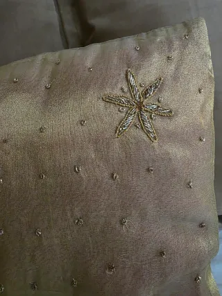 Federa cuscino arredo colore oro