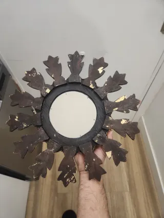 Espejo sol antiguo dorado