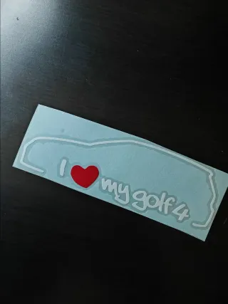 Pegatina I love my golf 4 personaliza tu modelo
